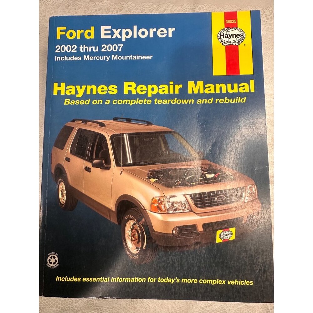 Ford Explorer Mercury Mountaineer 2002-2007 Automotive Repair Manual By Haynes